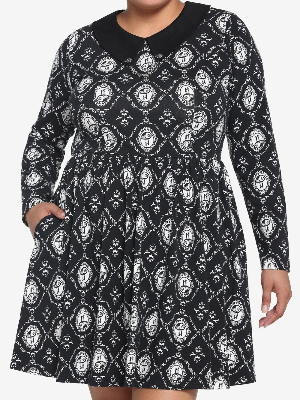 The Nightmare Before Christmas Jack & Sally Cameo Skater Dress, Size 0x GUC
